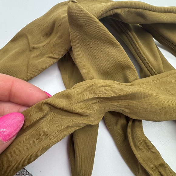 NWT Mikoh Olive Green Tie Bikini Bottoms Size Small - Picture 4 of 10